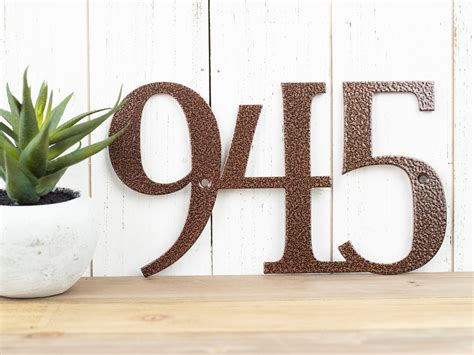 house address numbers metal 3 rustic|Amazon.com: Rustic Metal Numbers.